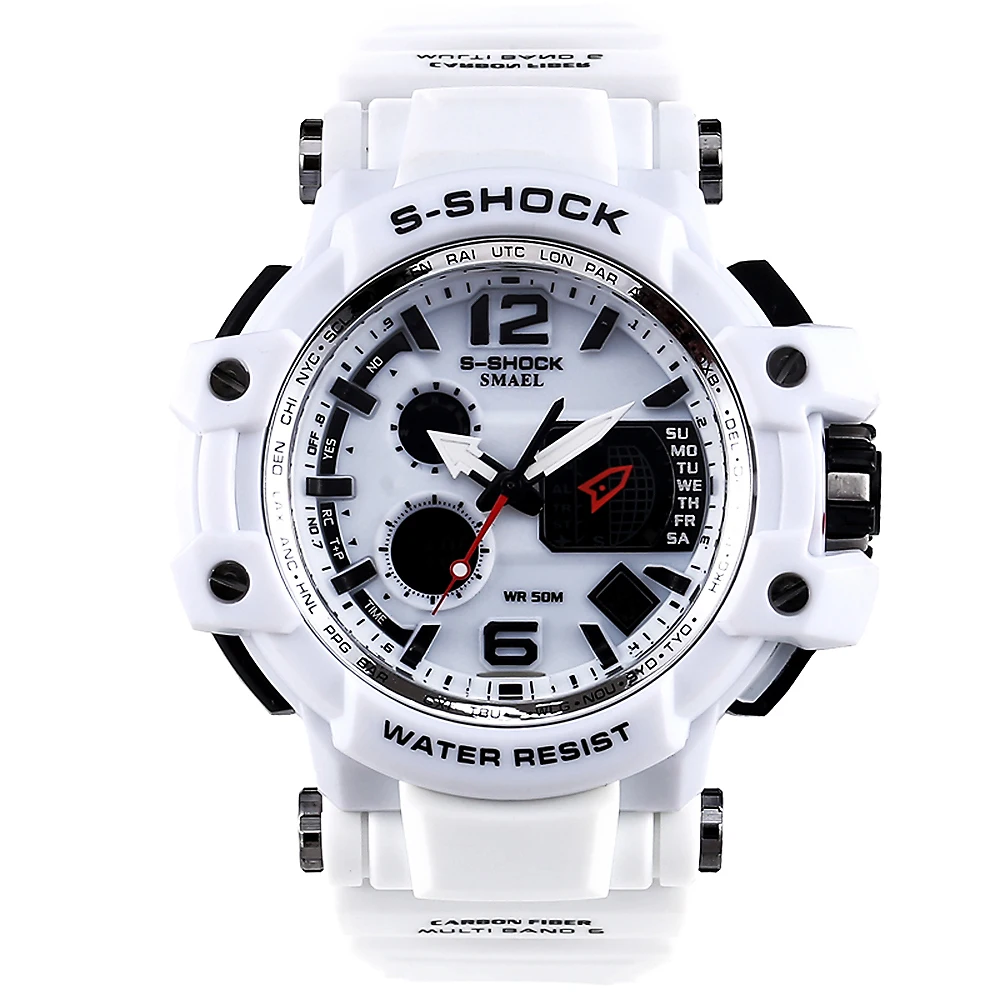 Мужские спортивные часы люксовый бренд G Style S SHOCK наручные цифровые аналоговые