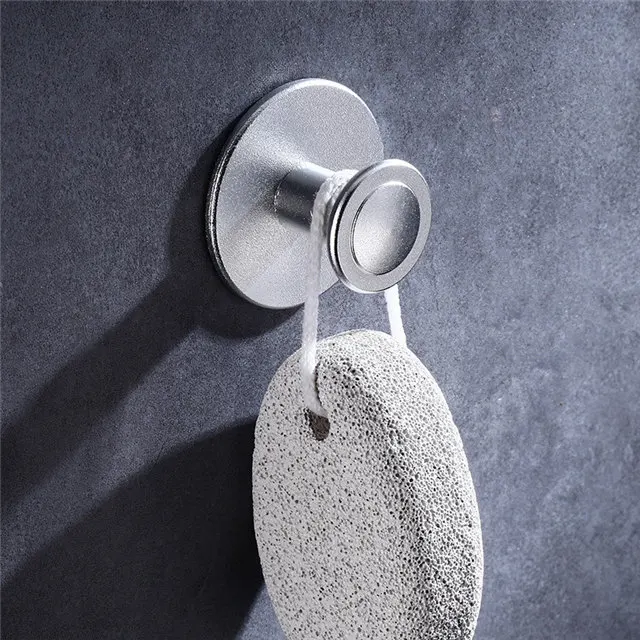 robe hook Аксессуары для ванной комнаты Набор Алюминий Полотенца вешалка, полки для ванной крюк Бумага держатель Полотенца Бар держатель для туалетной щетки набор аксессуаров для ванной - Цвет: robe hook