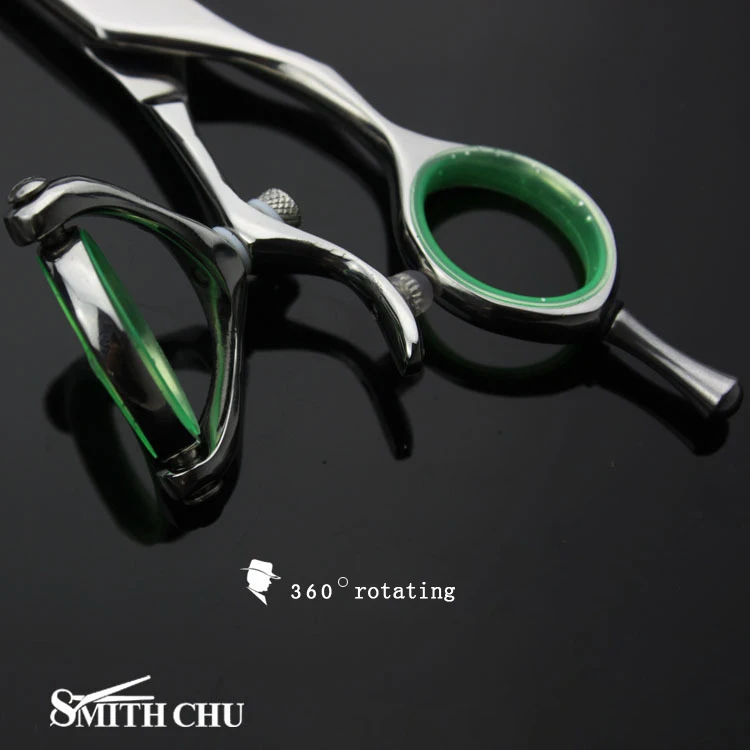 6.0 in. Professional Hairdressing Scissors 62HRC JP440C Straight cutting rotating handle free shipping by Hong Kong post air | Красота и