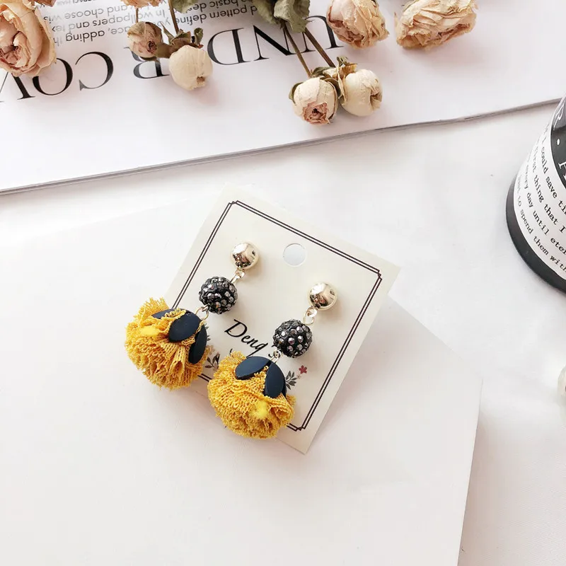 Мода кружевное платье с цветочным рисунком серьги для Для женщин шариком из