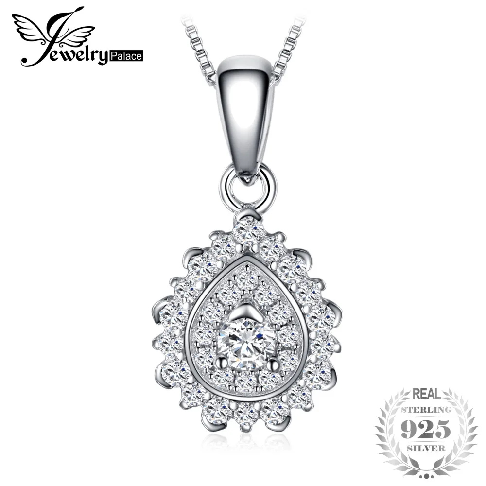 Jewelrypalace грушевидный кластера 0.3ct фианитом изысканные Подвеска для Для женщин 925