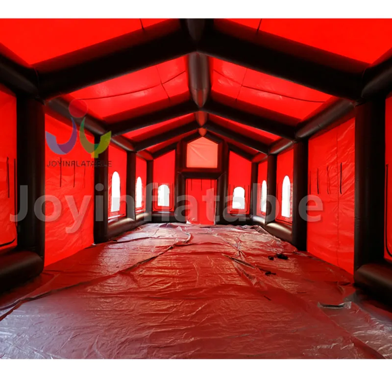 18X6M Открытый черный и красный куб надувной тент для выставки на продажу|Палатки| |