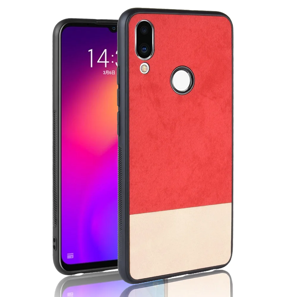 Роскошный кожаный чехол для Meizu M9 M8 Note жесткая задняя Нескользящая тканевая