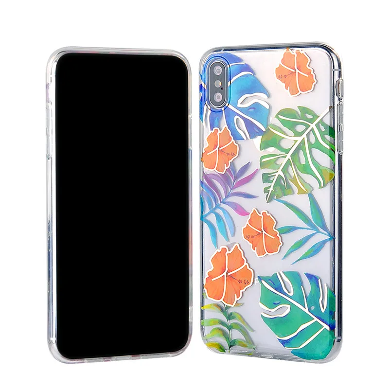 colorful world lucency Gold Foil Bling Phone Case For iPhone X XS Max XR Soft IMD Cover 7 8 6 6s Plus Glitter |
