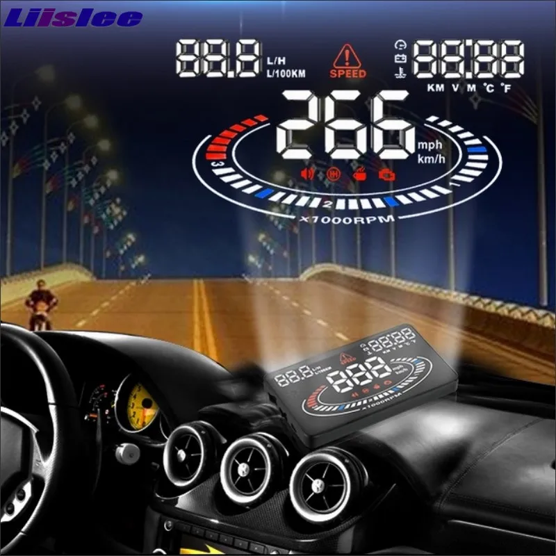 Автомобильный дисплей для Audi A3/A5/A7 Q3/Q5/Q7 2011 2019 Авто HUD OBD безопасный проектор