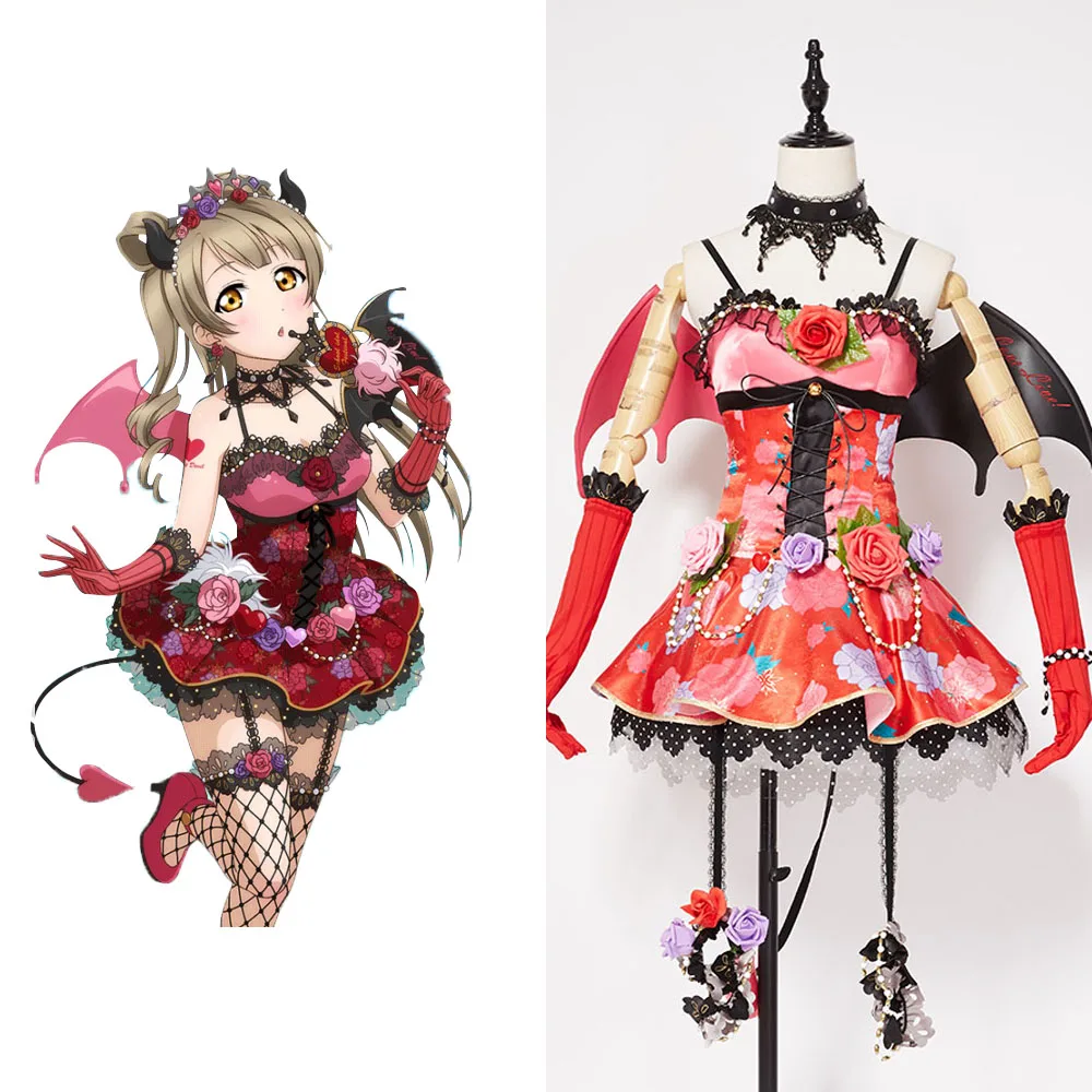 Love Live! Kotori Minami Комплект с рисунком маленький демон/дьявол Косплэй Пробуждение