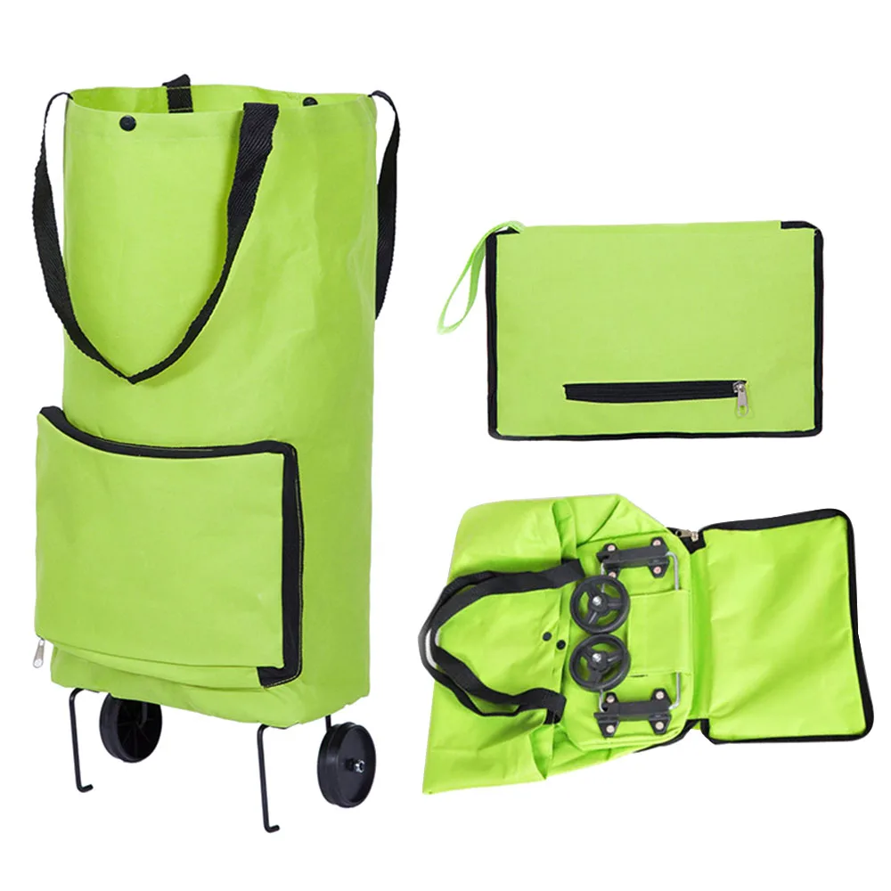 New High Capacity Shopping Food Organizer Trolley Bag On Wheels Bags Folding Portable Buy Vegetables | Багаж и сумки