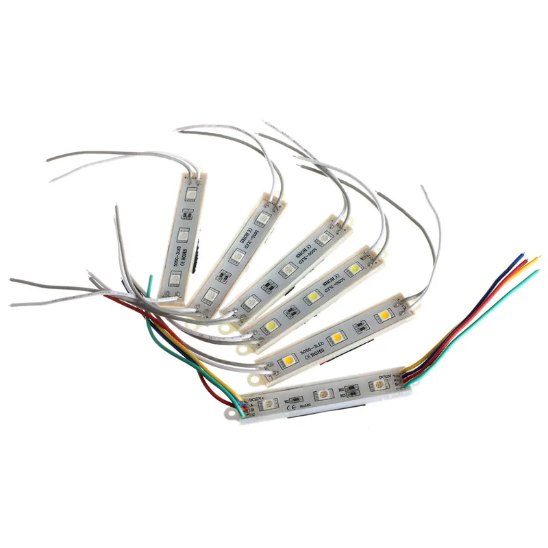 Высокое качество, высокая мощность, разноцветный Водонепроницаемый IP68 5050 SMD 3 светодиодный модуль, Светодиодная лента, светильник, DC12V