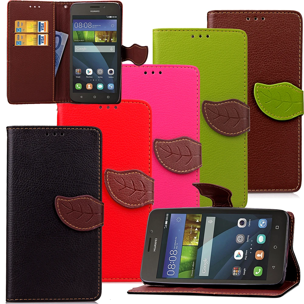 Для Huawei Ascend Y635 Leaf CLASP пряжки личи флип кожаный чехол Функция слот для карты ТПУ