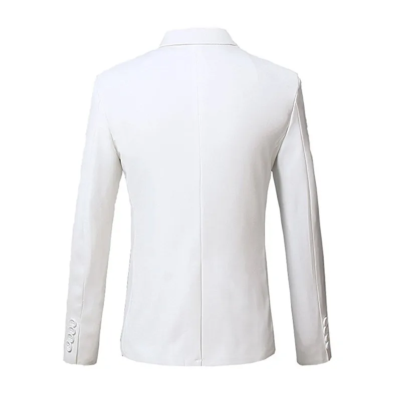 На заказ новый стиль мужской однотонный Блейзер на заднюю часть одной пуговице