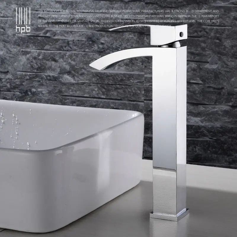 Водопад HPB смеситель для ванной комнаты с одной ручкой раковины одно отверстие