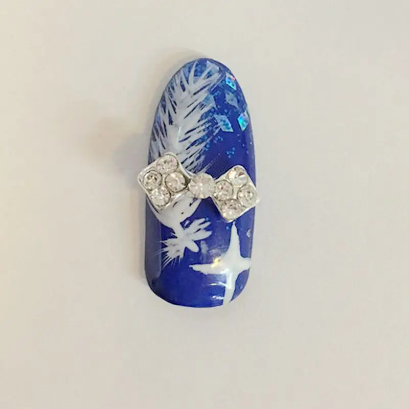 

10 Pcs 3D New Alloy Bow Decoracao Nail Art Suppliers DIY Ferramentas Acessorios Cor Gem Rhinestone For Manicure Decor
