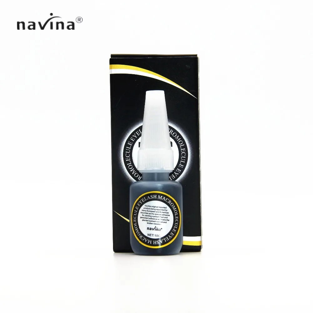 Новое поступление 2016 клей для ресниц NAVINA черный длительный срок службы 50 дней без