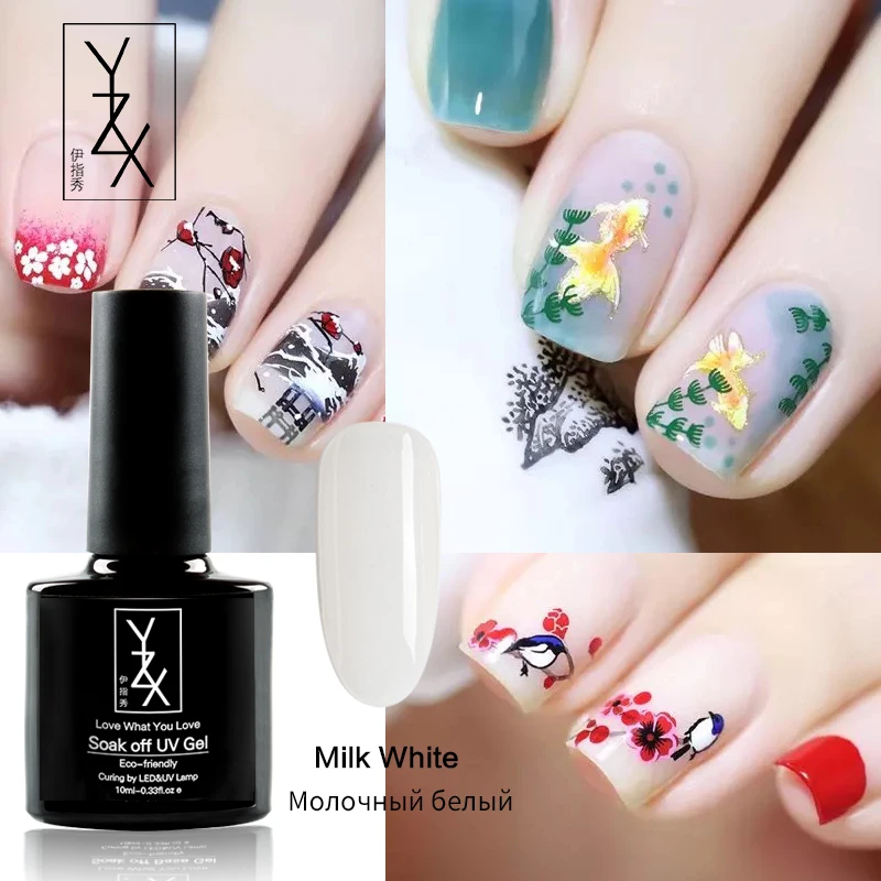 YZX New 6Bottle Mixed Nail Gel Set Cat's Eye Silver Translucent Red Amber Coloured Glaze Enamel Creative Glass 10Ml Varnish | Красота и