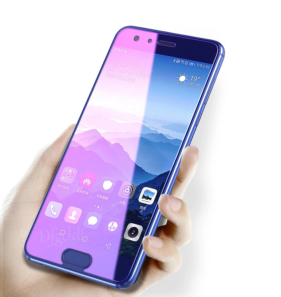 9H твердое анти-Фиолетовое закаленное стекло для huawei Honor 9 Youth P20 mate 10 Pro 20X Lite Nova 3 3i Enjoy 8e Magic 2 Защитная пленка для экрана