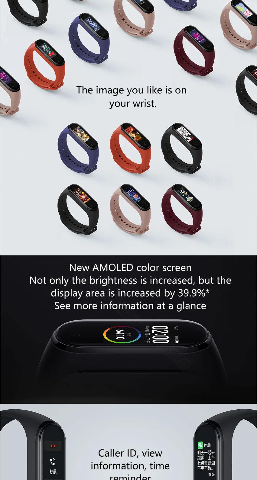 Presale новейший Xiaomi mi Band 4 Smart mi band 4 браслет сердечного ритма фитнес 135 мАч цветной экран Bluetooth 5,0