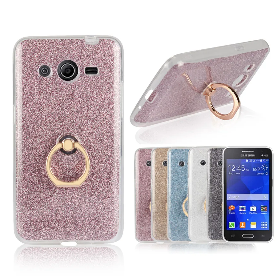 Флэш-порошок ТПУ Мягкая силиконовая с кольцо чехол для телефона задняя крышка