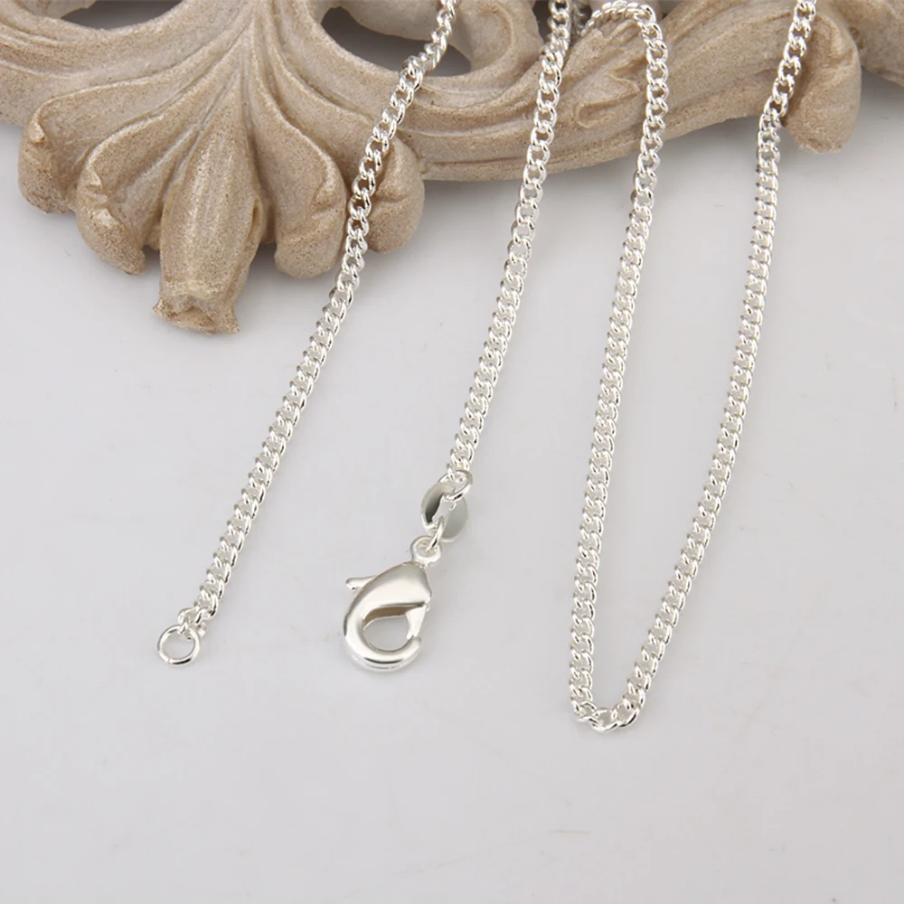 2MM Side Chain 18inch Link Plating Silver Jewelry Making DIY for Men Women Necklace Classic Accessories | Украшения и аксессуары