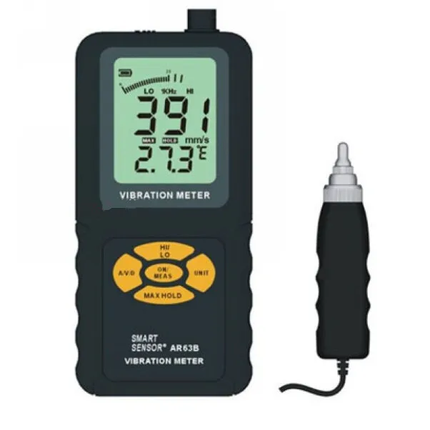 

Precision Vibration Meter AR63B 0.1~199.9m/s2 0.001~1.999mm 0.1~199.9m/s Vibrometer Tester Gauge Analyzer