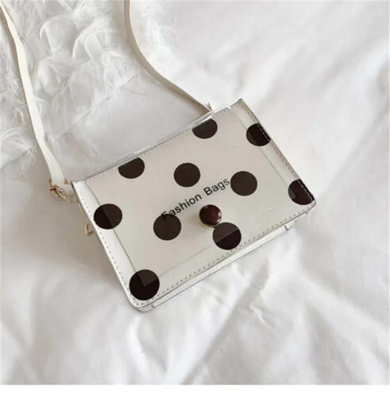 Женская кожаная сумка через плечо в горошек мессенджер кошелек|Сумки с ручками| |