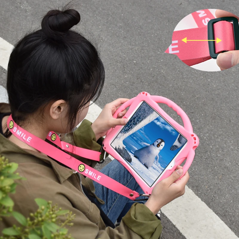 Shockproof Kickstand for iPad 9.7 Case Kids Soft Non-toxic Silicon Children Cover for iPad 2 3 4 Air 2 1 Mini Coque