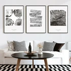 Картина на холсте с изображением черно-белых деревьев в скандинавском стиле, Постер для гостиной, украшение для дома, картины в стиле поп