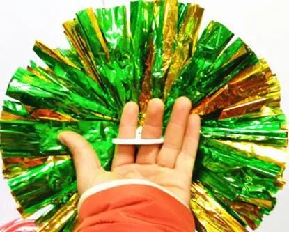 Зеленый микс золото Все звезды первый абзац Черлидинг pom pon Черлидинг cheer поставки#1839