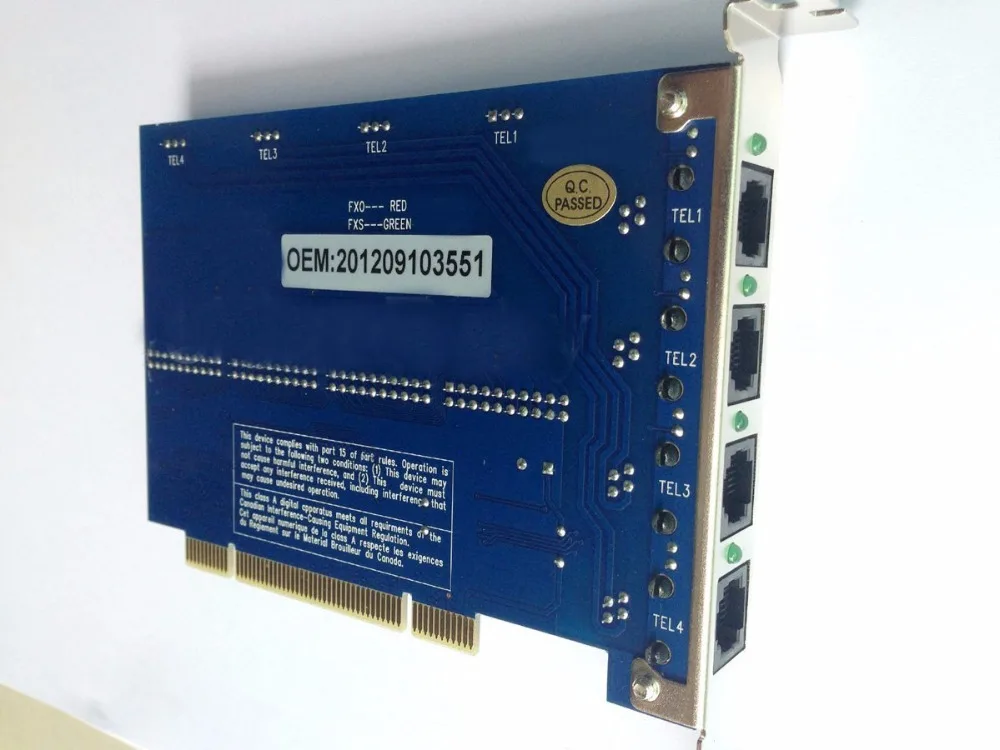 Карта FXO TDM400P с 4 модулями карта Asterisk digium tdm410p tdm400 для IP PBX|card card|card modulemodules ip |