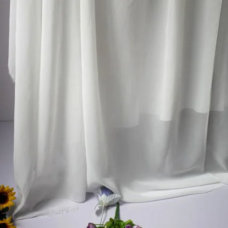 Белый цвет шифоновая ткань чистая свадебная подкладки для одежды юбка 60 &quotв