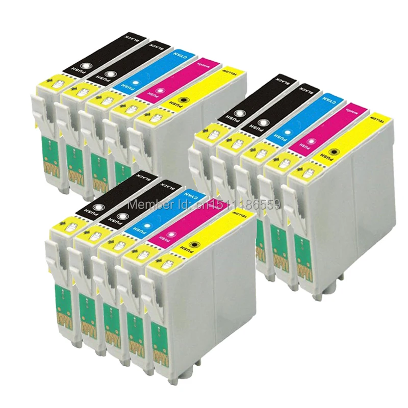 Картриджи чернильные 15x совместимые с T1295 XL для EPSON анализатора 3010DW 3520DWF DTWF 3530 Stylus