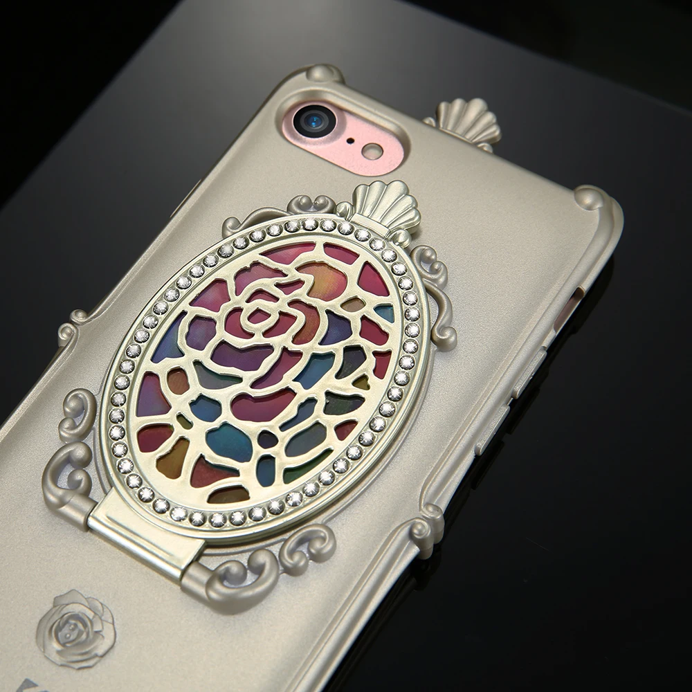 FLOVEME модный девчачий Макияж Зеркало чехол для iPhone 8 7 6 6s Plus 5 силиконовые мягкие чехлы с подставкой для iPhone 55 SE 5 Чехол