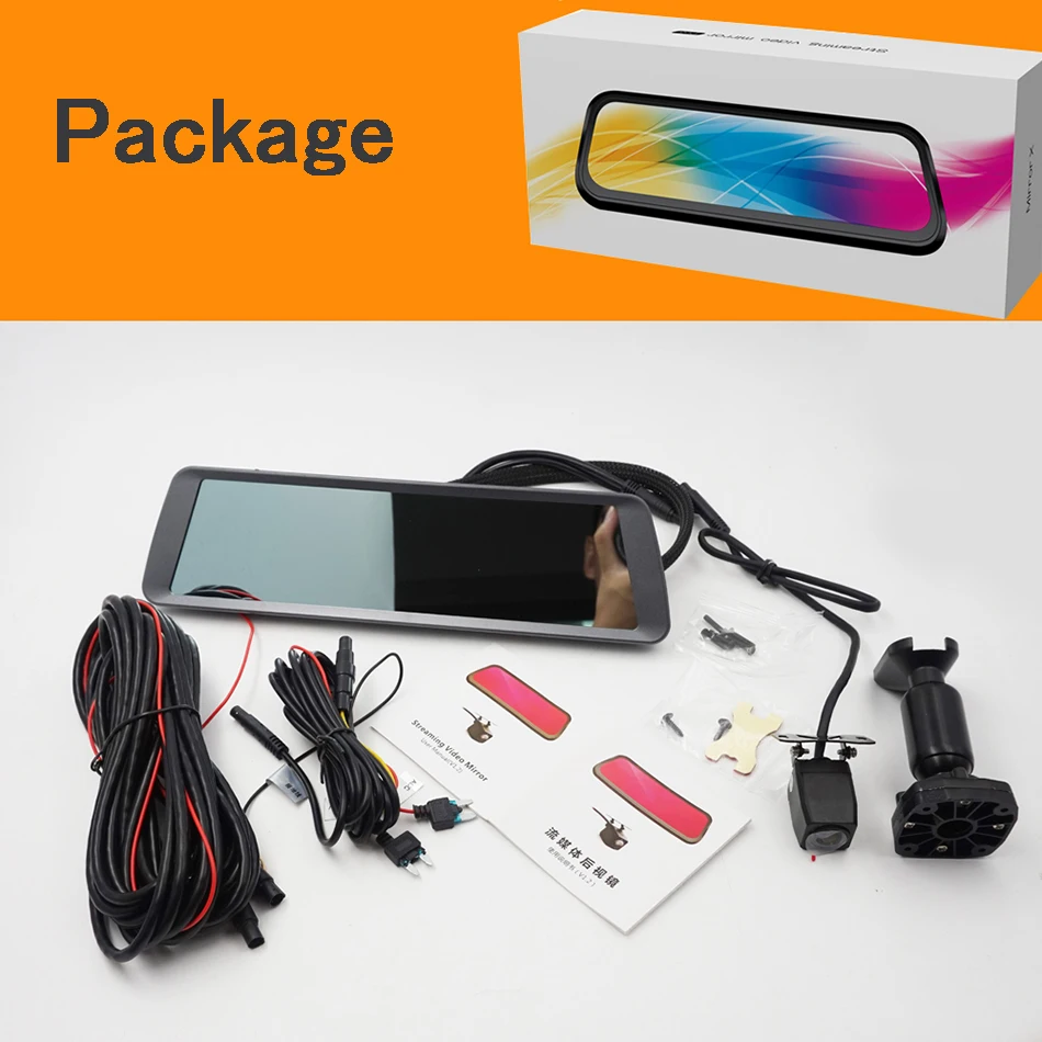 Sinairyu HD 9.88" Full Touch Screen Car DVR Dash Camera Full-zinc Alloy Shell Mirror Monitor Double 1080P Dash Cam Dashcam