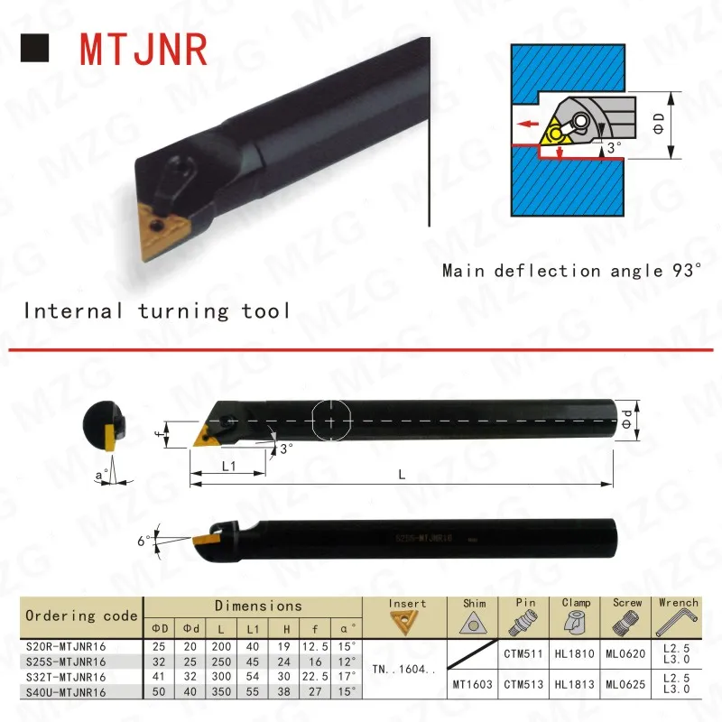 Mocask MTJNR расточный инструмент держатель S20R-MTJNR16 карбида TNMG вставки токарный станок с ЧПУ Металл обработка внутреннее отверстие токарный инструмент держатель