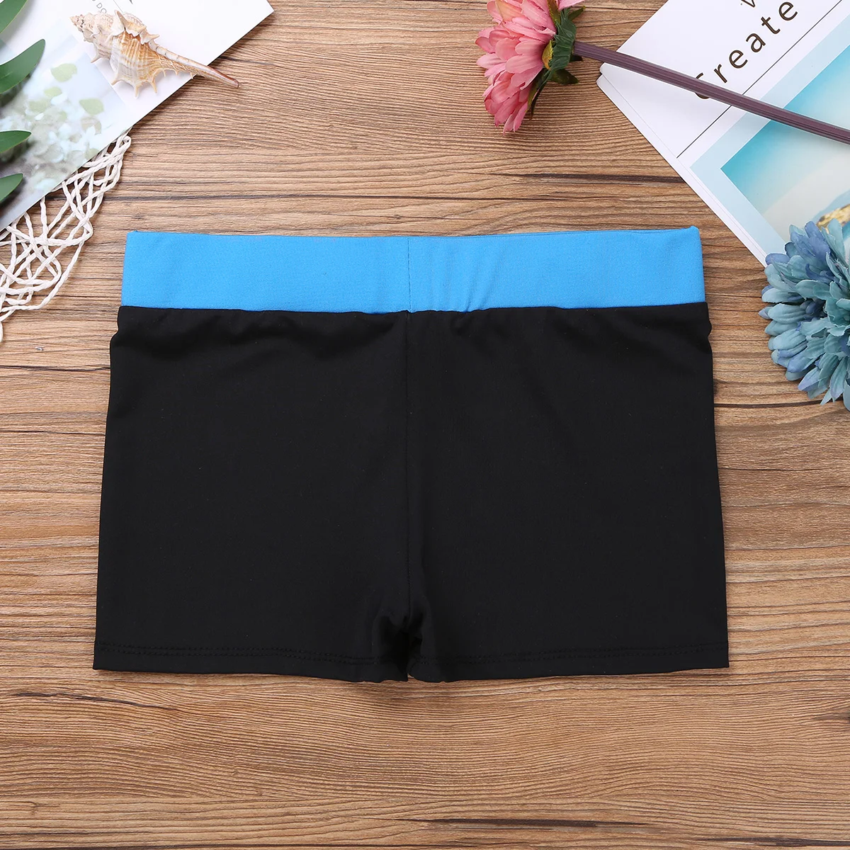 FEESHOW Дети Высокое качество широкий эластичный пояс мальчик-вырезать Activewear Шорты для йоги для спорта гимнастические тренировки девушка шорты для танцев