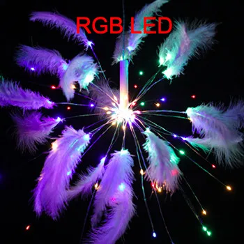 Colorful LED Диско светильник фейерверк светодиодный вечерние светильник s для дома/вечерние/Свадебный декор белый/красочный светильник s пульт дистанционного управления батарея/USB питание - Цвет: Colorful LED