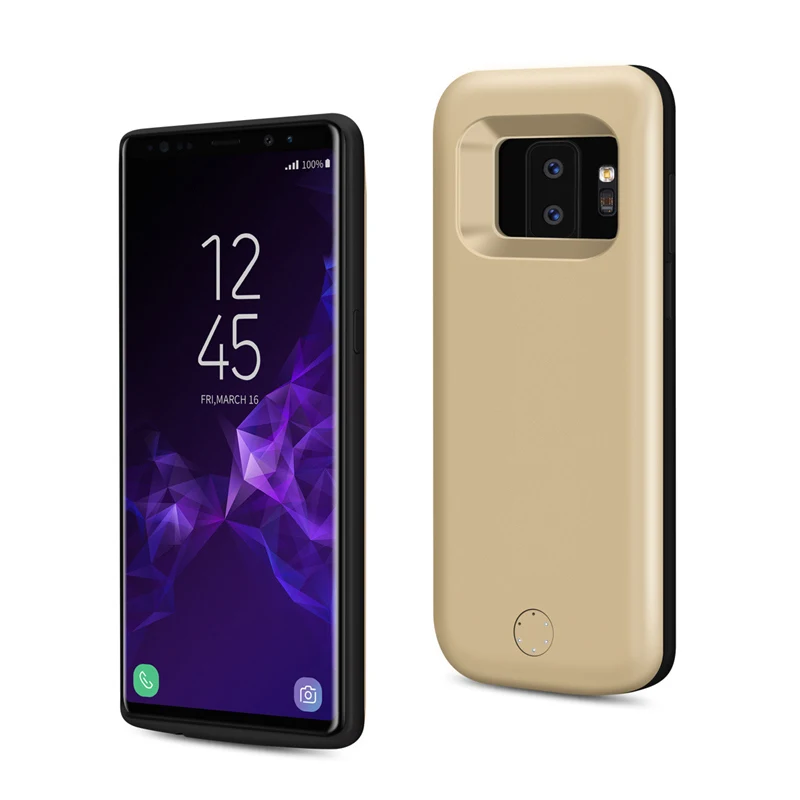 6000 мА/ч внешний аккумулятор для samsung Galaxy S9 Plus, чехол для зарядки батареи s 5000 мА/ч, чехол для внешней зарядки для samsung S9, чехол для аккумулятора - Цвет: Gold For S9 Plus