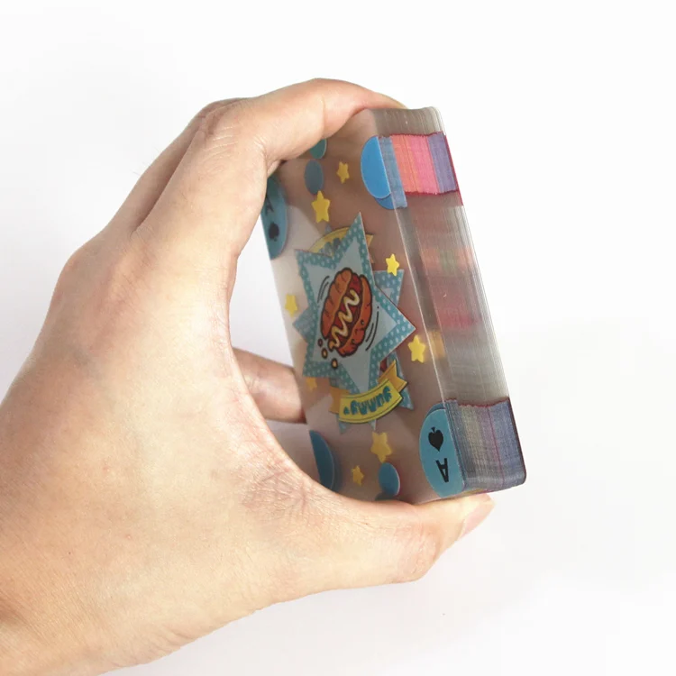 54 шт. водоотталкивающие игральные карты прозрачный мультфильм распознавание еды