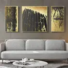 Картина на холсте, Классический роскошный золотой черный домашний декор, постер, Настенная картина для гостиной, ретро минималистичный абстрактный настенный принт