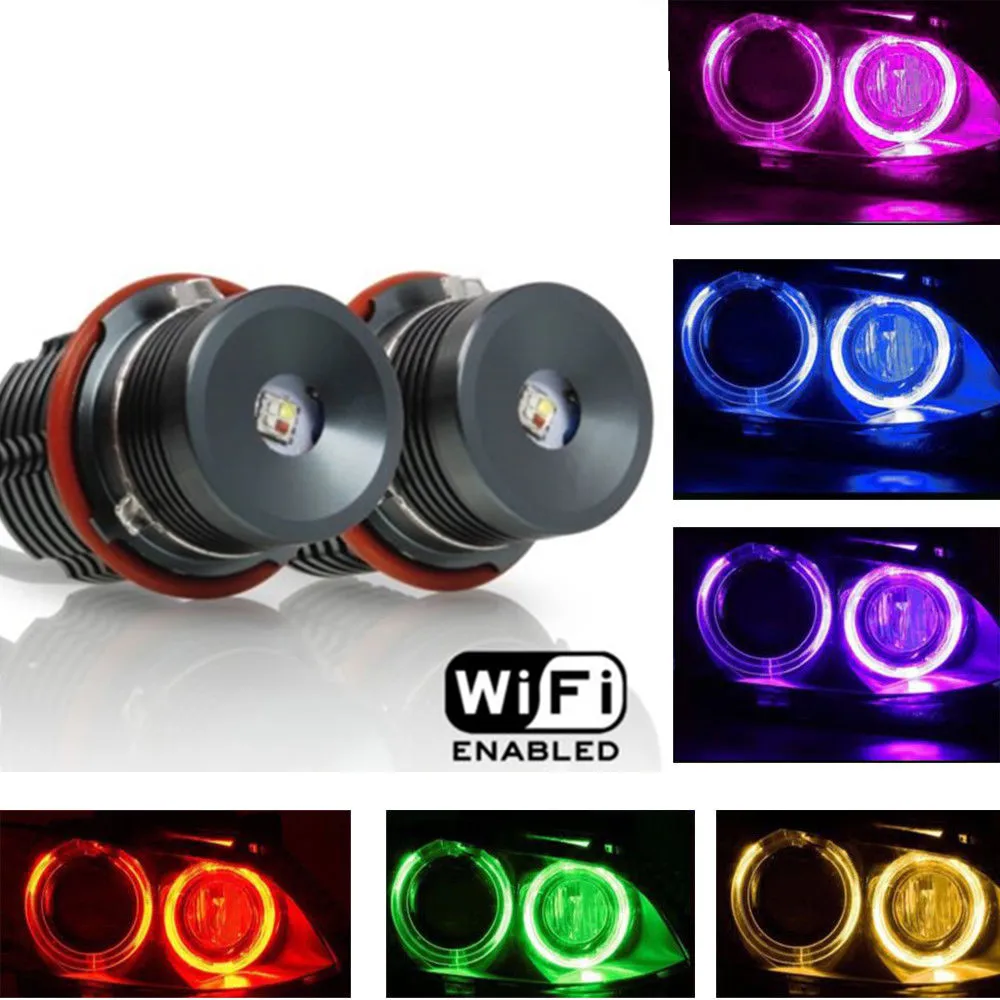 Миллион цветов, меняющихся по wifi RGB для BMW E60, светодиодные ангельские глазки led маркерные огни canbus для E39 E53 E61 E63 E64 E65 E66 E87.
