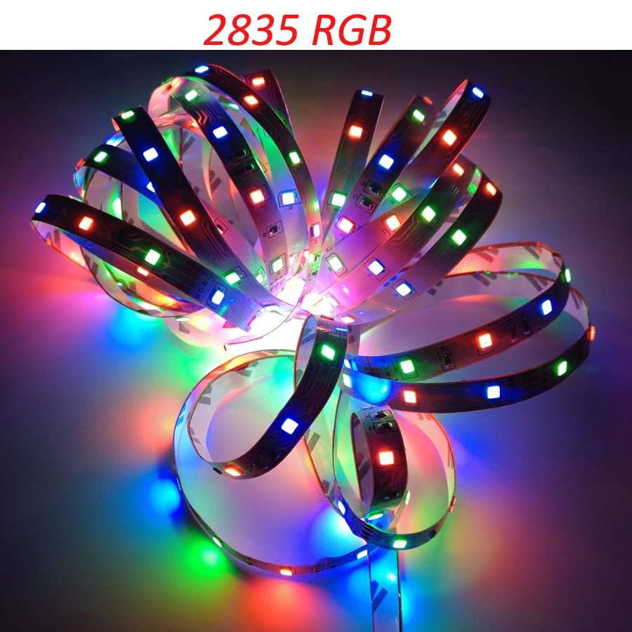 2835 SMD RGB светодиодный светильник 5 м 10 м светодиодный светильник s лента светодиодный диодный светильник Гибкий контроллер 24 кнопки DC 12 В адаптер