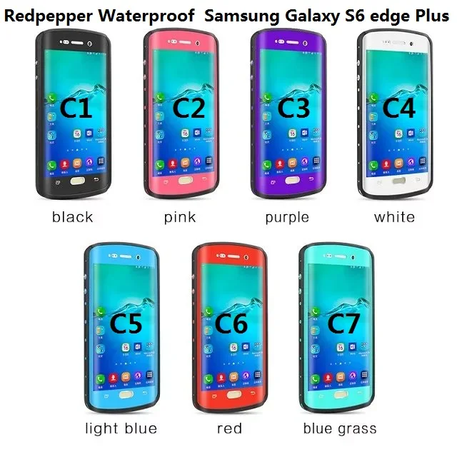 100 шт./лот Redpepper чехол для Samsung Galaxy S6 Edge Plus 100% водонепроницаемый Plus. с красным перцем