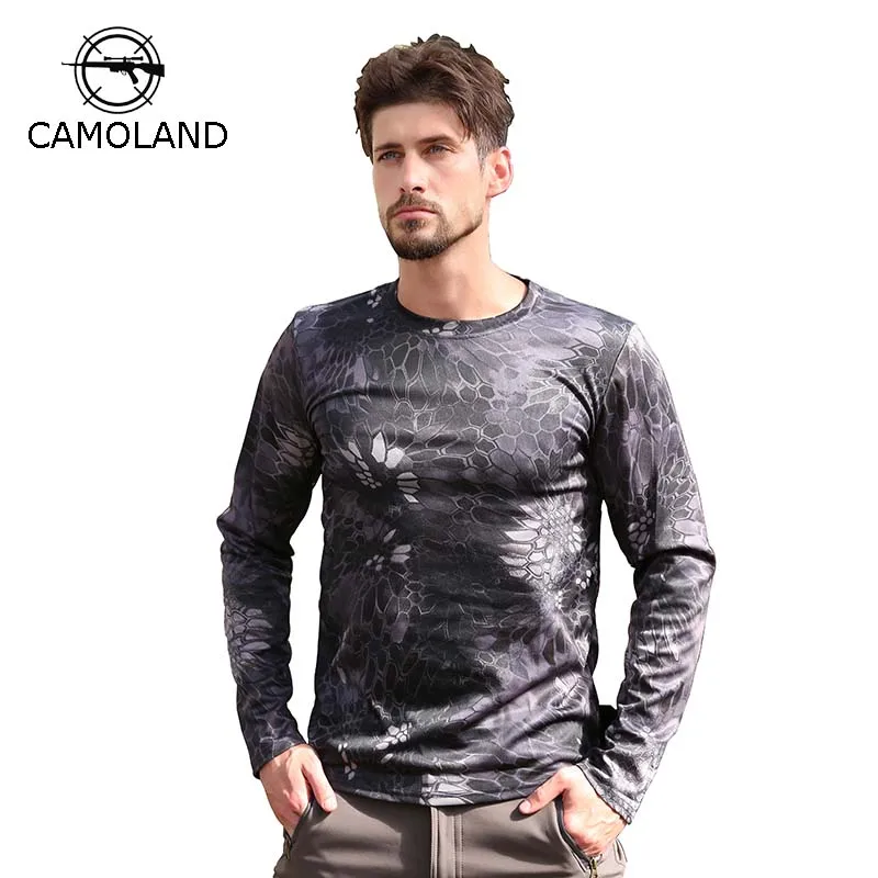 Мужская тактическая камуфляжная футболка в стиле милитари дышащая