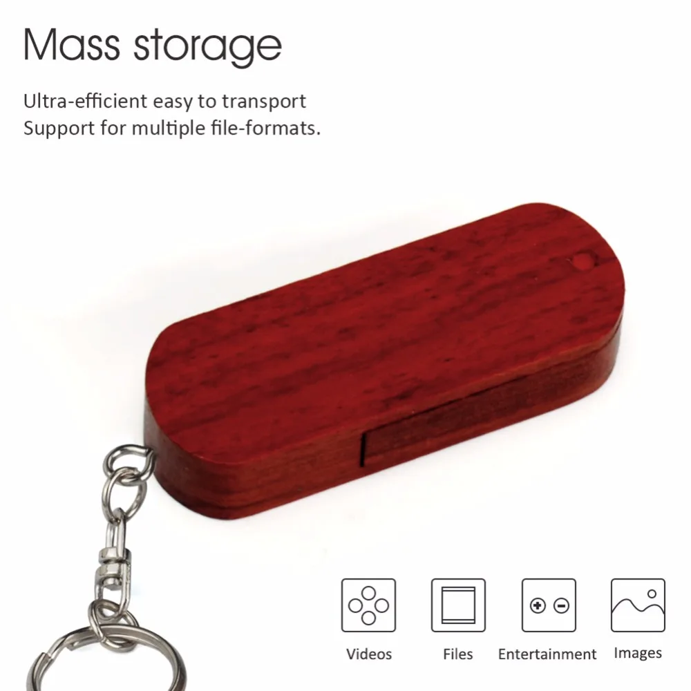 LEIZHAN флеш накопитель USB 32 ГБ Woonden брелок 64 Гб Флешка 16 8 usb ключ 4 Память|USB