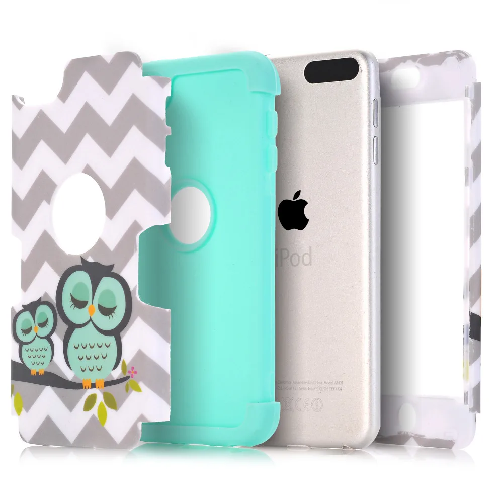 For iPod Touch 6 Owls Case Covers Anti-Knock Hybrid Hard&ampSilicone Phone Cases Fundas w/Screen Protector Film+Stylus Pen Gifts |