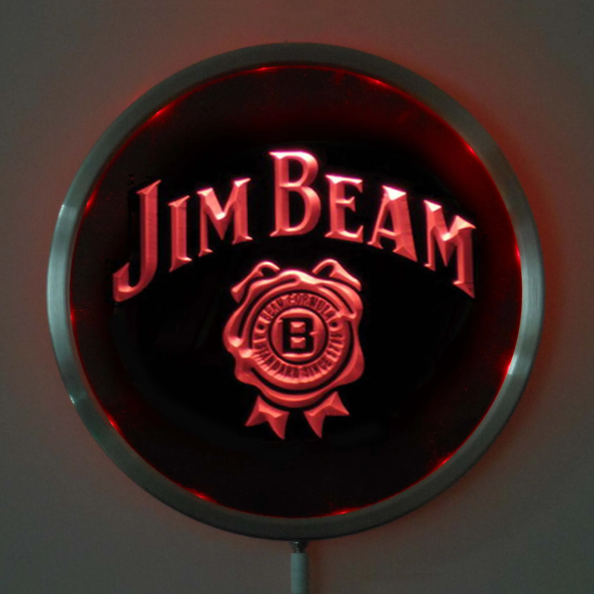 Rs a0049 Jim Beam Beer LED неоновые КРУГЛЫЕ ЗНАКИ 25 см/10 дюймов RGB вывеска для бара