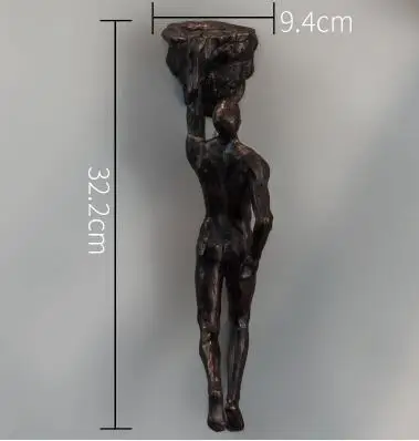bronze B Креативная скульптура из смолы, скалолазание, Мужская статуэтка, настенная, Орна, мужская, ts, предметы для дома, настенные подвесные украшения, статуя - Цвет: bronze B