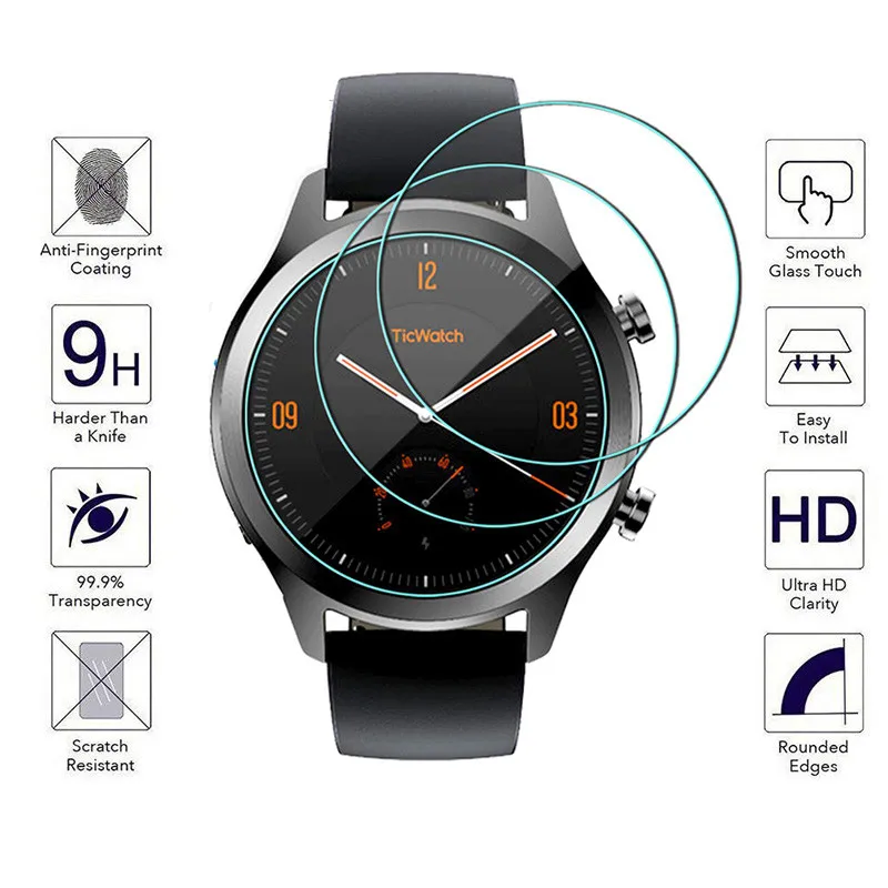 Закаленное стекло для Ticwatch Tic Watch Smartwatch Pro / S2 C2 E S 2 9H 0 3 мм шт./упаковка|Защита