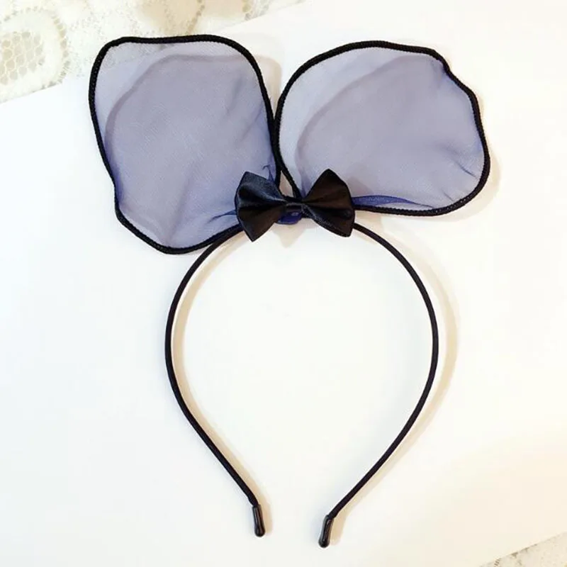 Детская девочка Корейский милый большой бант ободок Сладкие детские аксессуары для волос Кроличьи уши ободок завивка женская головная повязка.