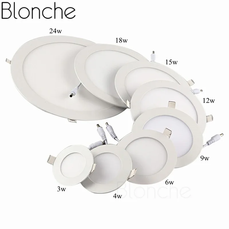 Blonche светодиодный потолочный светильник AC85~ 265 В панельный светильник круглый/квадратный 3W/6 Вт/9 Вт для гостиной спальни кухни Современный домашний декор светильник