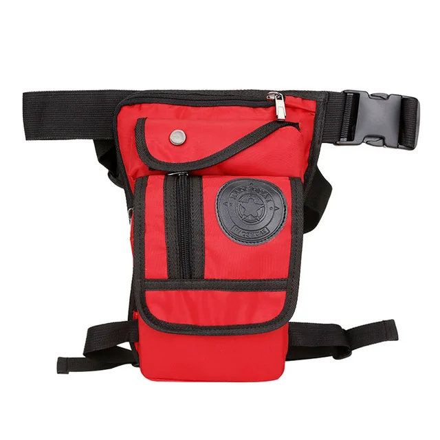 Red Nylon Norbinus Мужская поясная сумка, Холщовая Сумка для ног, Хип бум, военный мотоциклетный пояс на бедра, сумка-мессенджер, сумка через плечо - Цвет: Red Nylon